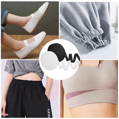 Ysimple 6 Pcs Elastic for Sewing 10/15/20mm, 30 Meters Black & White Elastic, Flat Sewing Elastics Heavy Stretch High Elasticity, Waistband Elastics for Waistband, Clothing, Crafts