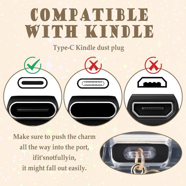 Berirexrion Inserts Cardstock for Clear Case - 11 PCs Dark Romance Back Skin Decal Card Dust Plug Charms for Kindle Paperwhite 11th 12th Generation 6.8" Accessories for E-Reader Book Lover Reader Gift