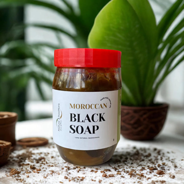 Moroccan 100% Black Beldi Soap Hamam Organic Pure Natural Savon Noir Hammam (300g)