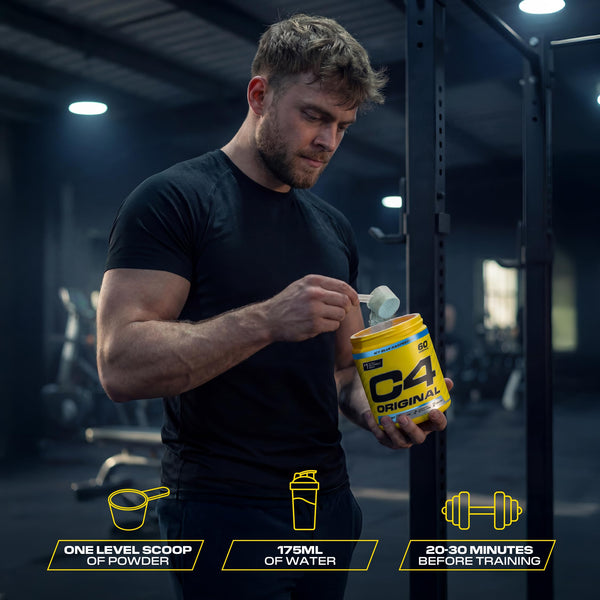 C4 Original Beta Alanine Sports Nutrition Bulk Pre Workout Powder for Men & Women | Best Pre-Workout Energy Drink Supplements | Creatine Monohydrate | Fruit Punch | 60 Servings