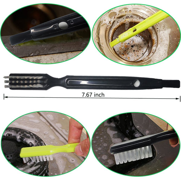 Enyoir Tile Joint Brush 4 in 1 Joint Scrubber Multifunction Kitchen Bathroom Cleaning Brush Grout Mould Cleaner Brush Green