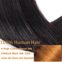 Straight Brazilian Virgin Human Hair Weave 3 Bundles Silky Straight 12A Grade Unprocessed Human Hair Extensions For Black Women Natural Black 100g/pc (Straight Hair Bundles, 10 12 14 Inch)