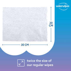 WaterWipes Adult Care Sensitive Wipes, 90 Wipes (3 Packs), Extra Large, Water-Based Wet Wipe, Designed for All Over Cleansing