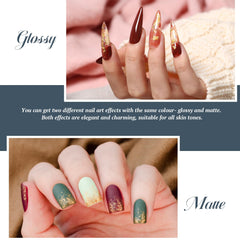 VANREESA Gel Nail Kit, 12 Colours Gel Nail Polish Set with Lamp Starter Kit Gold Red Green Gels Polish Set Manicure Tools Nails Salon DIY at Home Gifts for Women