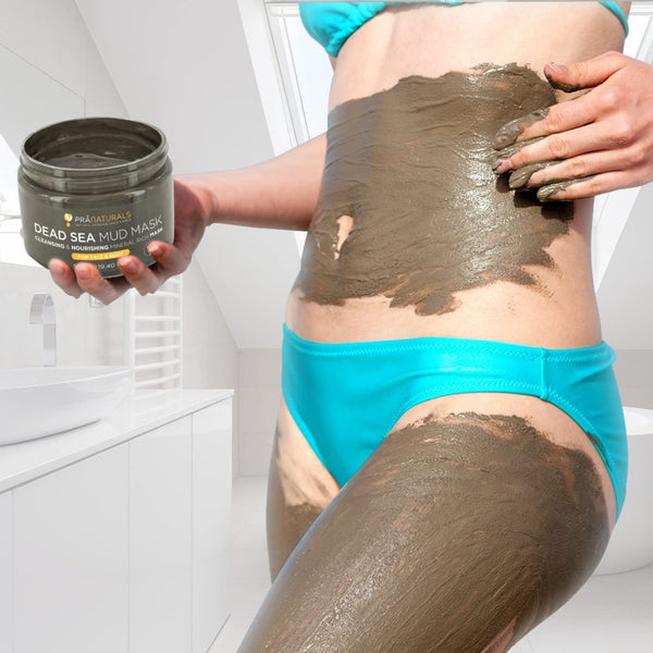 PraNaturals Dead Sea Mud Mask 550g Organic, Natural & Vegan, Cruelty-Free Cosmetic - Mineral-Rich, Hydrates, Detoxifies & Deeply Cleanses Skin Anti-Ageing, Suitable for All Skin Types