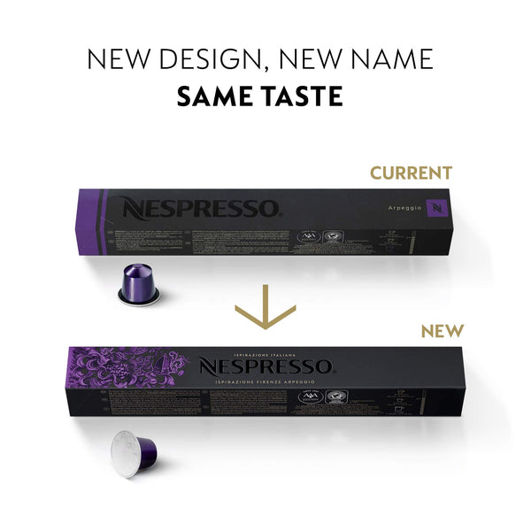 Nespresso Original Coffee Pods, 50 Mixed Pack - 10 Arpeggio, 10 Ristretto, 10 Capriccio, 10 Roma, 10 Livanto Capsules for Nespresso Machines. Make Espressos, Cappuccino and Macchiato. Recyclable Pods