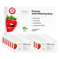Whites Beaconsfield Teeth Whitening Strips, 28 Strips (14-Day Treatment) – Non-Peroxide Formula, Enamel-Safe, Brighten Teeth Fast, Removes Coffee, Wine, Smoke Stains, Safe for Sensitive Teeth