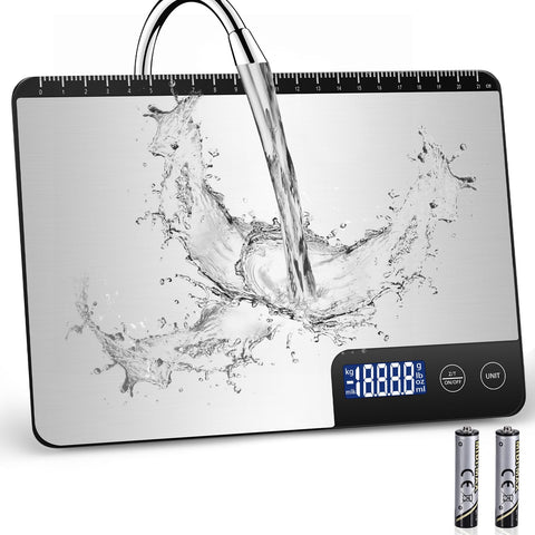 Large Digital Kitchen Scales 15kg, Precision Food Weighing Scale with 1g Accuracy, Optimized Auto Shutdown (3, 10 & 60 Mins), LCD Display, Grams & Oz, Ideal for Home Use, Cooking & Baking