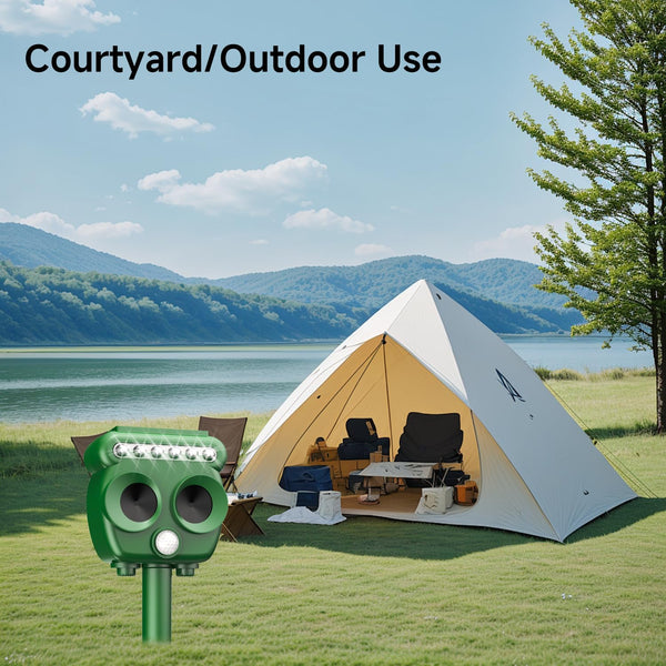 Ultrasonic Animal Repellent,Solar Powered animal Repellent, Garden Repellent, Animal Repellent Dog Scarer Deterrent for Wild AnimalsSuitable for Repelling Cats,Foxes,Squirrels, Pigeons, Rodents