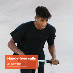 JBL Wave Flex In-Ear Wireless Earphones with IP54 and IPX2 Waterproofing, TalkThru and AmbientAware Technology and 32-Hour Battery Life, Black