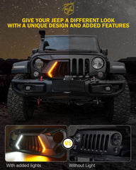 Mad Max Grill Front Grille w/DRL & Turn Signals for 2007-2018 Wrangler JK