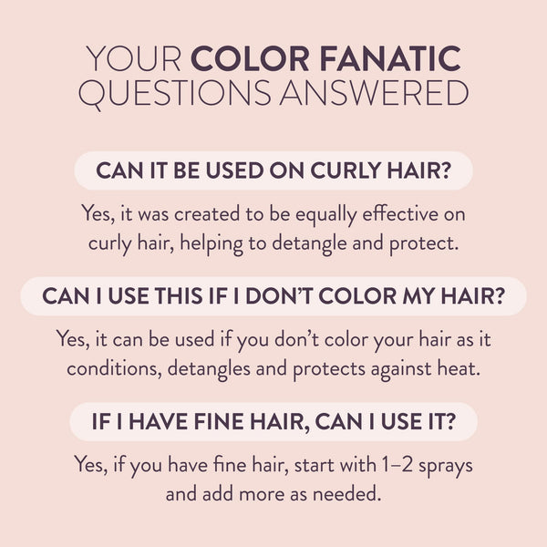 PUREOLOGY Color Fanatic Multi-Tasking Leave In Conditioner Spray, 21 Benefits for Colour-Treated Hair, Heat Protection & Detangler, Vegan & Sulphate Free Hair Treatment, 200ml