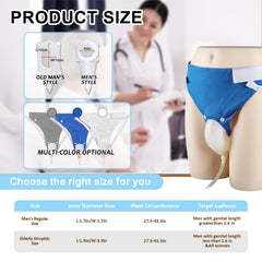 Wearable Urine Collector with Soft Silicone Cup, Adjustable Breathable Pants, Long Drainage Tube, 1000ml Day Bag and 2000ml Night Bag, External Catheter for Men for Elderly Male Black