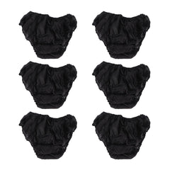 FILFEEL 50pcs Disposable Underwear, Portable Travel Underwear Disposable Panties for Outdoor Tourism Hotel Travel SPA Salon (Black) Free Size