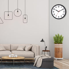 Wall Clock Silent & Non Ticking Modern Quartz 9"- Battery Operated Digital Quiet Sweep Office/home/school/Kitchen Decor Clocks