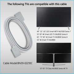 BN39-02210C 9.8 FT One Connect Cable Compatible with Samsung TV UE49MU7005T UN55MU9000F UN65MU850D UA75MU7000W UN82MU8000F