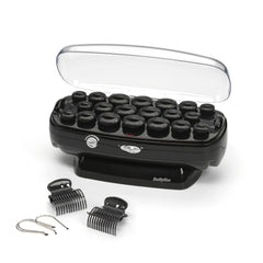 BaByliss Thermo-Ceramic Heated Hair Rollers, Long Lasting Curls, 20 Hair Rollers with Pins, All Hair Types, Anti-Frizz, Black, 3035U