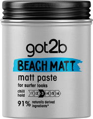 Got2B Schwarzkopf got2b Beach Matt Surfer Look Matt Paste, 100ml