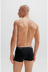 BOSS Hugo Herren Trunk 3p Co/EL Boxershorts, New - Black1, S