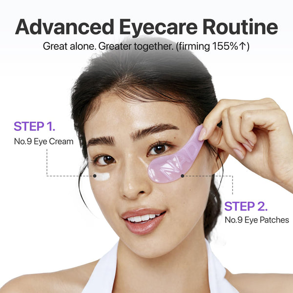 numbuzin No.9 Under Eye Patches with NAD+ & Collagen | Cooling Eye Patches for Dark Circles & Puffiness | Firming Hydrogel Eye Masks with Caffeine & Niacinamide | 5 Pairs (10 Patches)