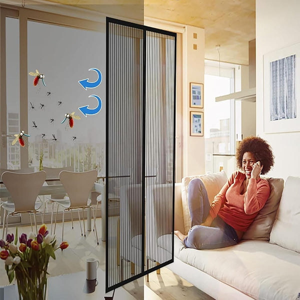Magnetic Insect Door Mesh Screen, Heavy Duty Insect Screen Door, Magnetic Automatic Closing, Easy to Install, Suitable for All Kinds of Doors and Windows