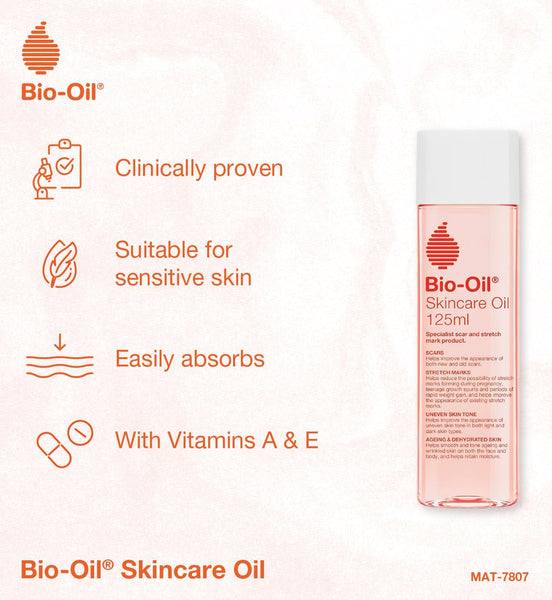 Bio Oil Body Skin Care Oil (200ml) - Firming Skincare That Reduces Appearance Of Stretch Marks & Scars - Grease Free Moisturiser Lotion - With Vitamin E & Vitamin A