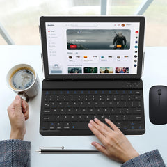 CUPEISI CP20PRO 10.1" Android 14, 8GB RAM+64GB ROM+1TB Expandable, 2 in 1 with Keyboard/Case/Mouse/Pencil, Black