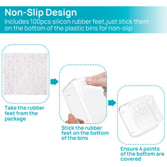 Vtopmart 37 Pack Drawer Organiser, 4-Size Versatile Bathroom and Vanity Drawer Organiser, for Makeup, Office