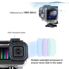 SOONSUN Waterproof Case for GoPro Hero 13/12/11/10/9 Black, 196FT/60M Underwater Protective Diving Housing With Bracket Screw Accessories