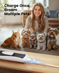 oneisall Low Noise Dog Paw Trimmer with LED Light, Paw Trimmer for Dogs &Cats, 20mm Widen Blade, Cordless Rechargeable Pet Shaver for Paws, Eyes, Ears, Face
