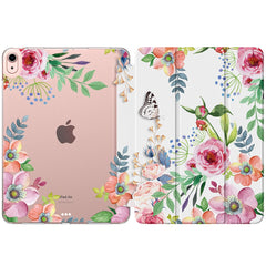 MoKo for iPad Air 11 Inch Case M4/M3/M2 2026/2025/2024, iPad Air 5th/4th Generation 10.9" 2022/2020, Translucent Frosted Soft TPU Back Cover, Slim Protective Cover,Auto Wake/Sleep,Fragrant Flowers