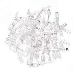 Chanzon 100 pcs 5mm RGB LED Diode Lights Tricolor (Multicolor Red Green Blue 4 pin Common Anode Clear DC 20mA/Color) Super Bright Lighting Bulb Lamps Electronics Components Light Emitting Diodes