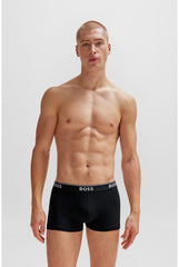 BOSS Hugo Herren Trunk 3p Co/EL Boxershorts, New - Black1, S