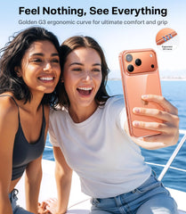TORRAS for iPhone 17 Pro Max Case Crystal Clear, [Anti-Yellowing][Military-Grade Protection], Ultra Slim Transparent Anti-Scratch Back, Soft Bumper, Non-Slip 17 Pro Max Phone Case, Clear 6.9"