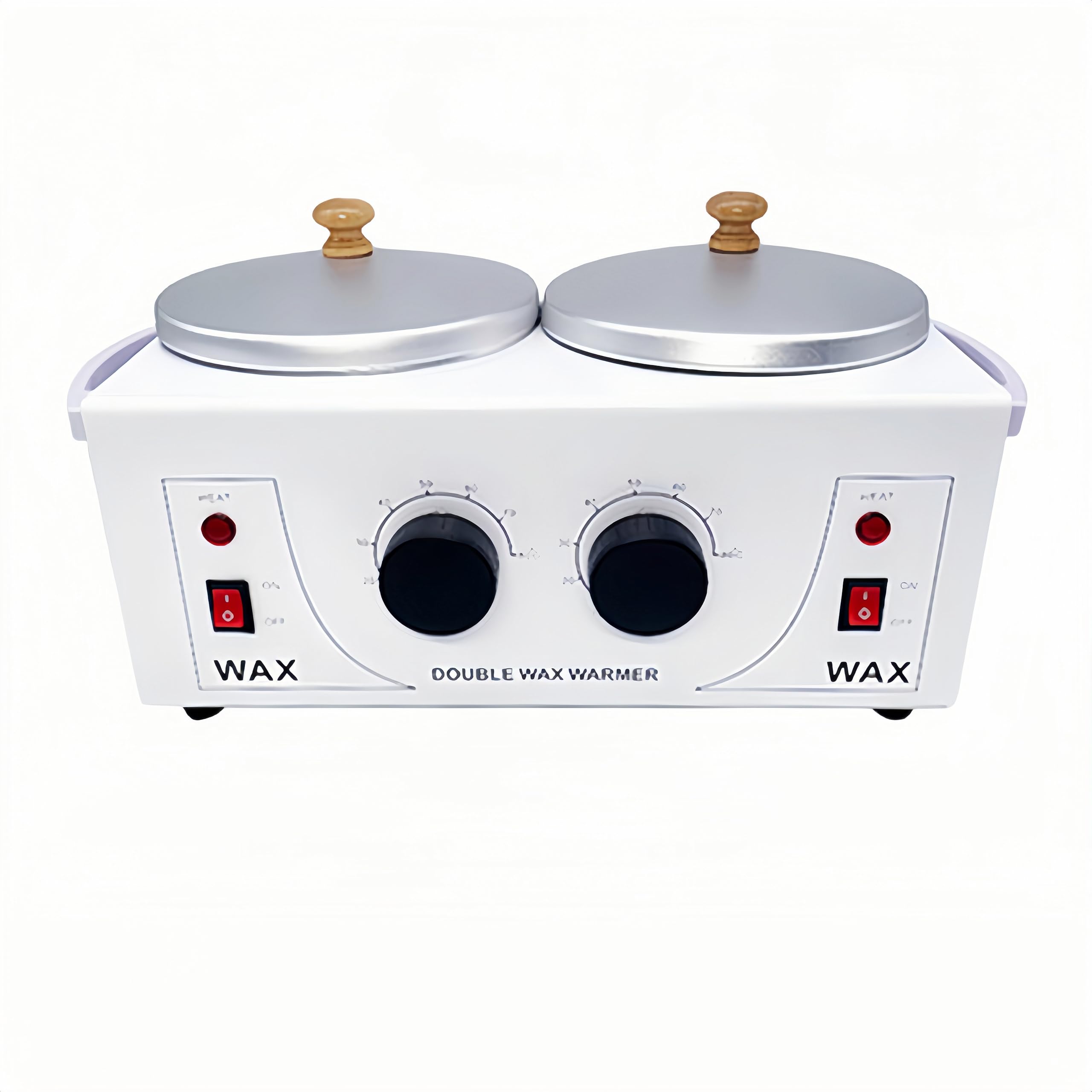 Sanqiao Professional Wax Warmer, Double Hot Wax Pots for Painless Hair Removal, Women Men Domestic Hair Salon Wax Heater Pot with Handle, Adjustable Temperature (200W)