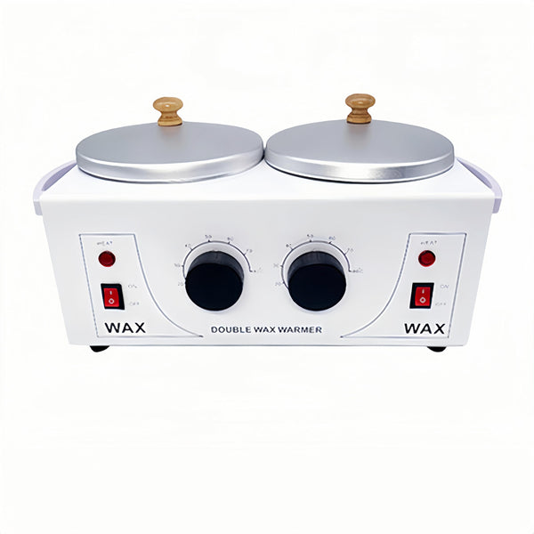 Sanqiao Professional Wax Warmer, Double Hot Wax Pots for Painless Hair Removal, Women Men Domestic Hair Salon Wax Heater Pot with Handle, Adjustable Temperature (200W)
