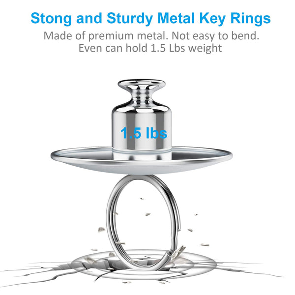 YHYZ 25mm (1.0 Inch) Key Rings Bulk (30pcs, Round), Sliver Metal Spilt Key Rings, for Kechain Chain/Dog Collar tag/DIY Craft Jewelry Making/Car Key