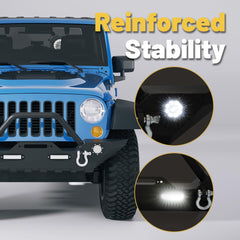 ECOTRIC Front Bumper Compatible with Jeep Wrangler JK JL/JLU Gladiator JT