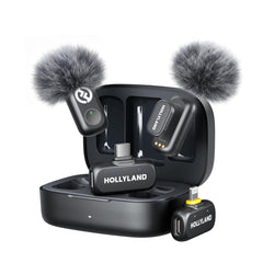 Hollyland Lark A1 Combo (2TX + 2RX + Ladeetui) Kabelloses Magnetmikrofon