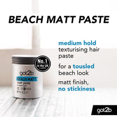 Got2B Schwarzkopf got2b Beach Matt Surfer Look Matt Paste, 100ml