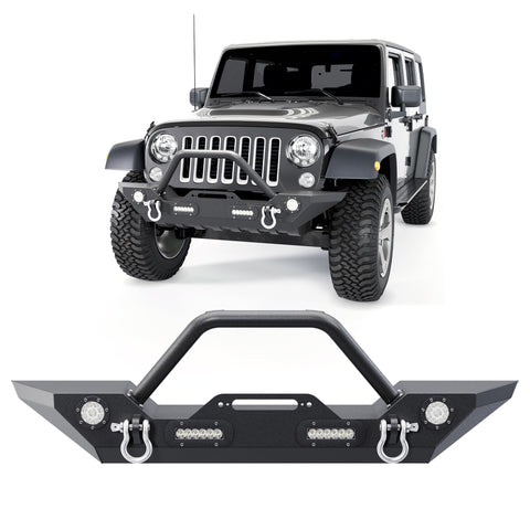 ECOTRIC Front Bumper Compatible with Jeep Wrangler JK JL/JLU Gladiator JT