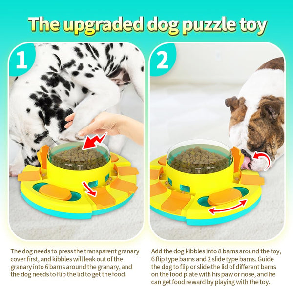 CAROZEN Interactive Dog Toys, Puzzle Toys for Dogs Training Funny Feeding, Treat Dispenser Large Dogs, Small and Medium Improve Your Dog's Intelligence