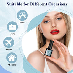 Phoenixy Gel Nail Polish - 60pcs 7ml Gel Nail Polish Set UV Soak-off Nail Polish with Base Coat and Glossy Matte Glitter Top Coat Nail Varnish Sets Manicure Kit for Women