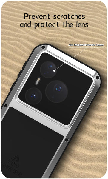 LOVE MEI for Huawei Pura 80 Pro/Huawei Pura 80 Pro+ Metal Case,Outdoor Heavy Duty Rugged Aluminum Metal Military Bumper Shockproof Protection Case Cove 【Without Tempered Glass】 (Red)