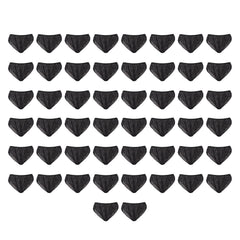 FILFEEL 50pcs Disposable Underwear, Portable Travel Underwear Disposable Panties for Outdoor Tourism Hotel Travel SPA Salon (Black) Free Size