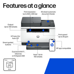 HP LaserJet MFP M235sdw | Compact | Black and White | Print, Scan, Copy | Easy Setup and Reliable Wi-Fi | Up to 28/27 Simplex ppm | Best Home Office Laser Printer, Best Laser Printer for Office