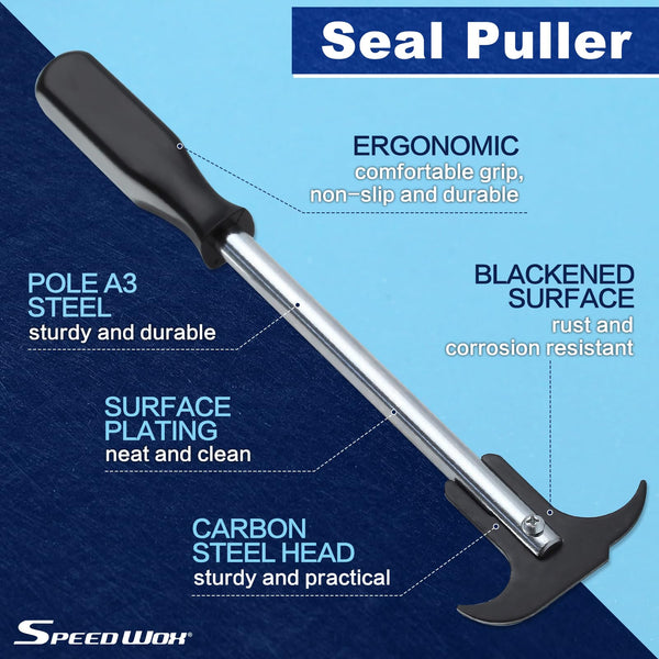 SPEEDWOX Seal Puller With Extra Blade Oil And Grease Seal Puller Tool With Dual Hook Tips For Oil And Grease Seals Removal For Cars, Suvs And Light Trucks Oil Seal O-Rings Grease Seals Puller