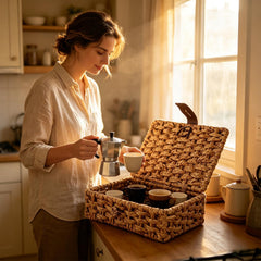 Water Hyacinth Storage Baskets Vintage Water Hyacinth Rectangular