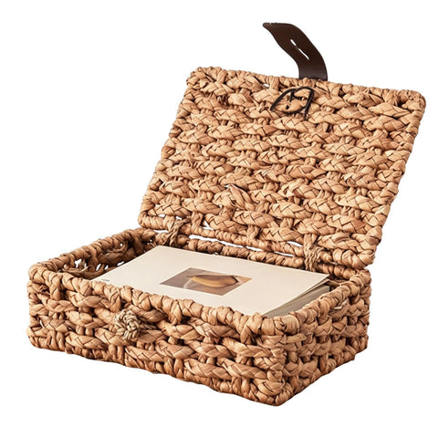 Water Hyacinth Storage Baskets Vintage Water Hyacinth Rectangular