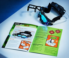 Science MAD! Night Vision Goggles For Kids - For Fun Night Missions - Lightweight, Flip Out Scope, 2x Magnification, Twin LED Beams, Blue Lenses, 6+ Years, ‎20 x 10 x 5.5 cm (SM55) , Black